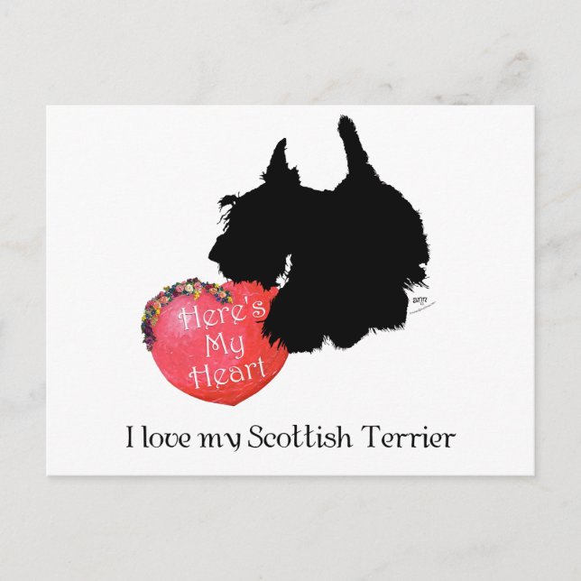 Cartes Pour Fêtes Annuelles Scottish Terrier Valentine (Devant)