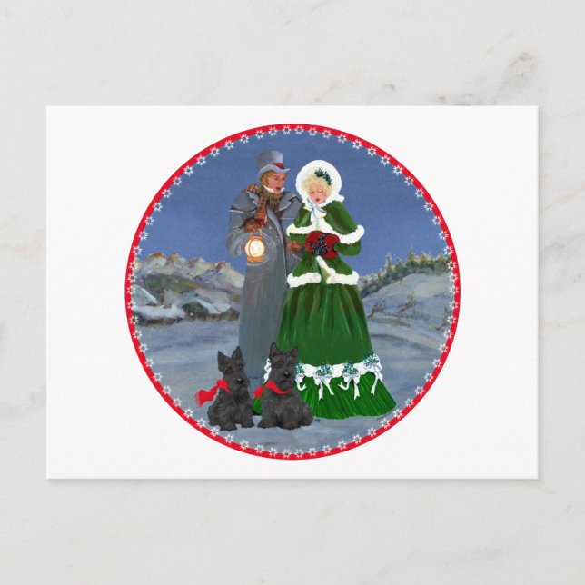 Cartes Pour Fêtes Annuelles Scottish Terriers Christmas Carol (Devant)