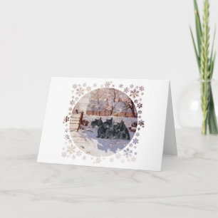 Cartes Pour Fêtes Annuelles Scottish Terriers Winter Magpie