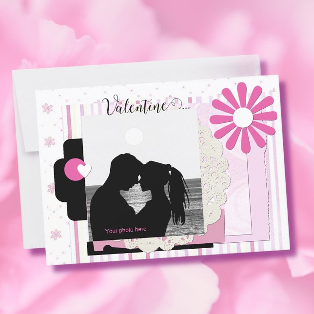 Cartes Pour Fêtes Annuelles Scrapbook romantique Photo Valentine (Créateur téléchargé)