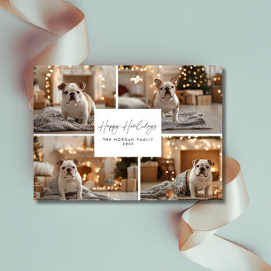 Cartes Pour Fêtes Annuelles Script 4 Photo Collage Happy Howlidays Photo Chien