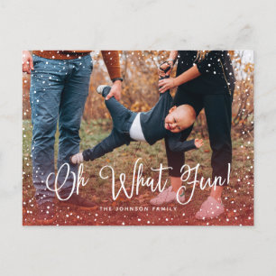 Cartes Pour Fêtes Annuelles Script de neige moderne 2 photo