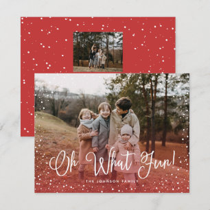 Cartes Pour Fêtes Annuelles Script de neige moderne 2 photo