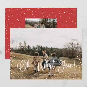 Cartes Pour Fêtes Annuelles Script de neige moderne 2 photo