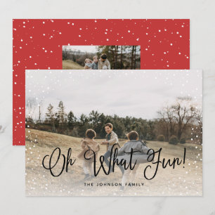 Cartes Pour Fêtes Annuelles Script de neige moderne 2 photo