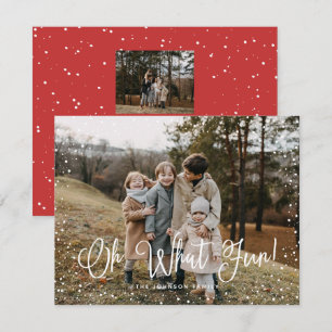 Cartes Pour Fêtes Annuelles Script de neige moderne 2 photo