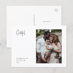 Cartes Pour Fêtes Annuelles Script de Noël moderne Gratte photo unique