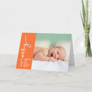 Cartes Pour Fêtes Annuelles Script de Noël pour bébé 2019