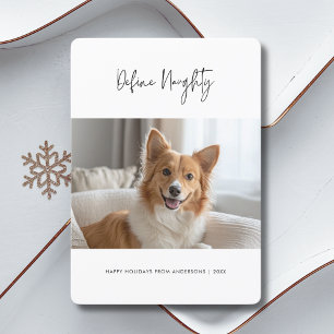 Cartes Pour Fêtes Annuelles Script Define Naughty Christmas Chien Photo pour a