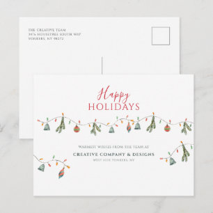 Cartes Pour Fêtes Annuelles Script d'entreprise moderne