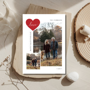 Cartes Pour Fêtes Annuelles Script Love Pet Rustic Family Chien Photo Valentin