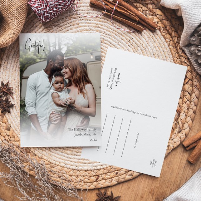 Cartes Pour Fêtes Annuelles Script manuscrit moderne Gratuit photo complète (Créateur téléchargé)