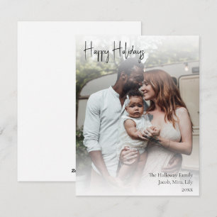 Cartes Pour Fêtes Annuelles Script manuscrit moderne photo complète