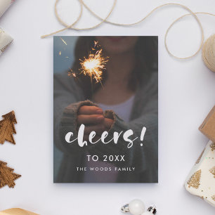Cartes Pour Fêtes Annuelles Script moderne Bravo à la photo du Nouvel An 2025