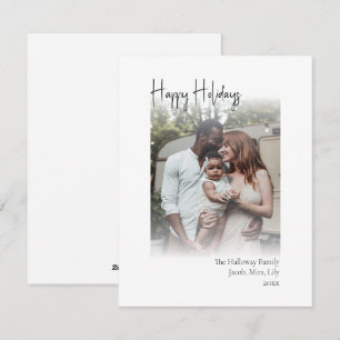 Cartes Pour Fêtes Annuelles Script moderne Joyeux jours fériés Vertical Faded 