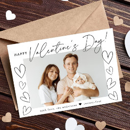 Cartes Pour Fêtes Annuelles Script noir moderne photo de la Saint Valentin