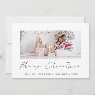 Cartes Pour Fêtes Annuelles Script photo moderne 2024 Calendrier Joyeux Noël