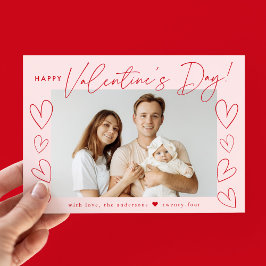 Cartes Pour Fêtes Annuelles Script rouge moderne photo de la Saint Valentin