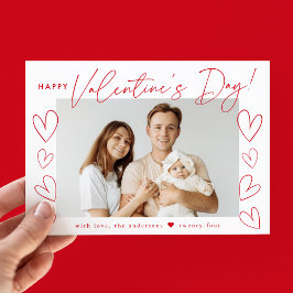 Cartes Pour Fêtes Annuelles Script rouge moderne photo de la Saint Valentin