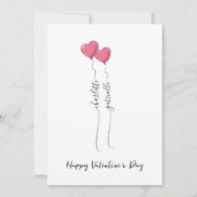 Scripted Name With Heart Balloon Valentine's Day 