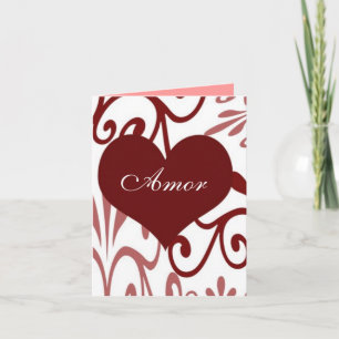 Cartes Pour Fêtes Annuelles Scroll Valentine-Spanish