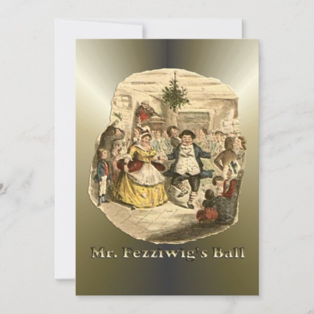 Cartes Pour Fêtes Annuelles Scrooge de Noël - Carol de Noël (Devant)