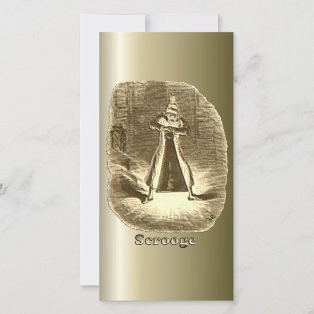 Cartes Pour Fêtes Annuelles Scrooge de Noël - Carol de Noël (Devant)