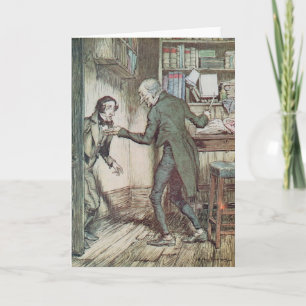 Cartes Pour Fêtes Annuelles Scrooge et Bob Cratchit