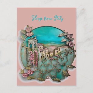 Cartes Pour Fêtes Annuelles Sculpture en papier floral italien