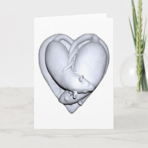 Cartes Pour Fêtes Annuelles Sculpture Valentine en rats d'amoureux