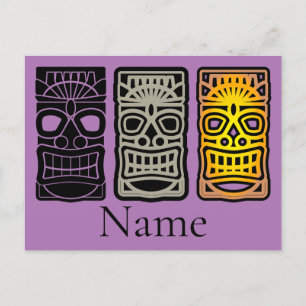 Cartes Pour Fêtes Annuelles Sculptures Triple Tiki Thunder_Cove