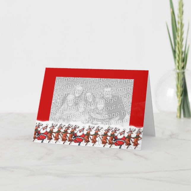 Cartes Pour Fêtes Annuelles Se précipiter le long (Devant)