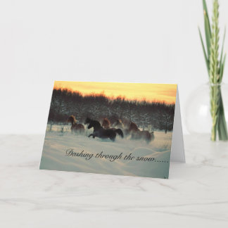 Cartes Pour Fêtes Annuelles Se précipiter par la neige