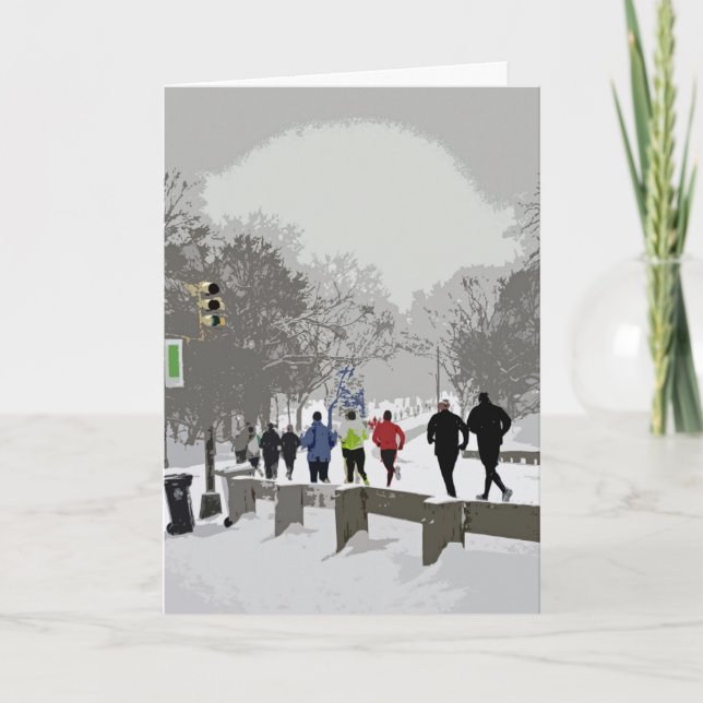Cartes Pour Fêtes Annuelles Se précipiter pour les vacances (Devant)