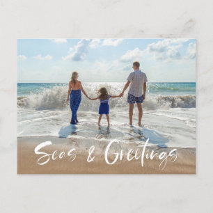 Cartes Pour Fêtes Annuelles Seas et salutation Famille Florida Beach Photo