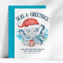 Seas & Greetings Pieuvre Père Noël Noël