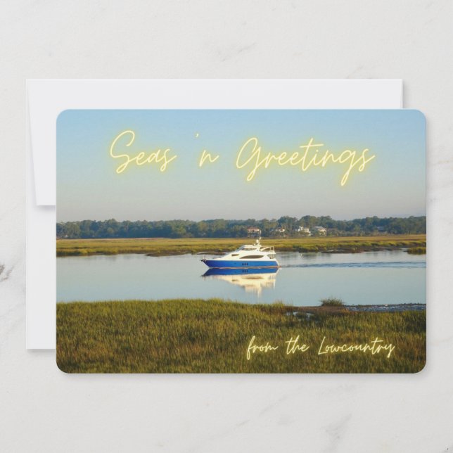 Cartes Pour Fêtes Annuelles Seas n Salutations de Lowcountry Hilton Head (Devant)