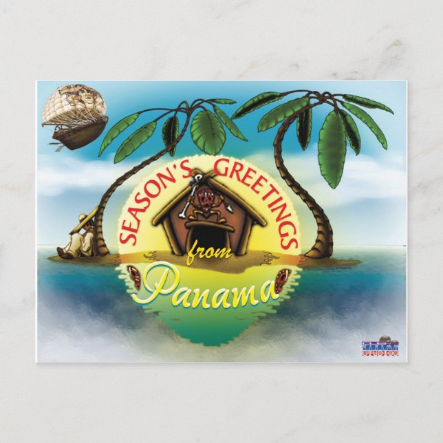 Cartes Pour Fêtes Annuelles Season's Greetings from Panama (Devant)