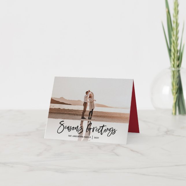 Cartes Pour Fêtes Annuelles Seasons greetings modernes, photo-chrétiennes mini (Devant)