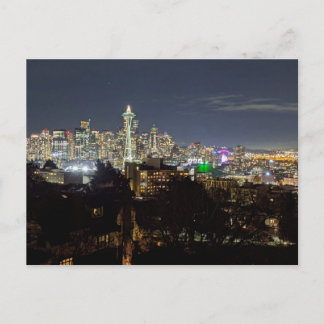 Cartes Pour Fêtes Annuelles Seattle at Night