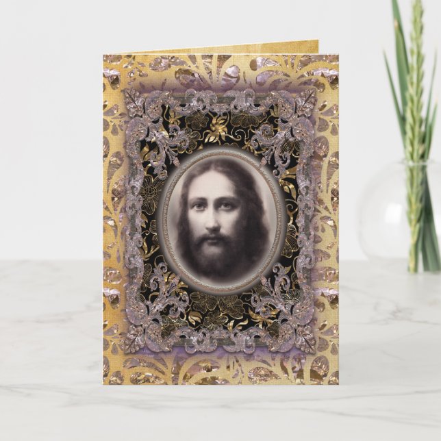Cartes Pour Fêtes Annuelles Seigneur Jésus Victorian (Devant)