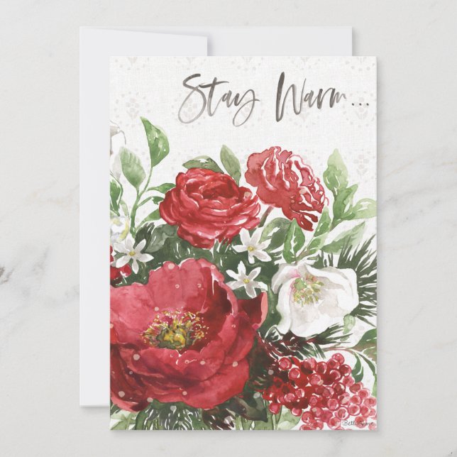 Cartes Pour Fêtes Annuelles Séjour Chaud - Fleurs de vacances (Devant)