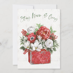 Cartes Pour Fêtes Annuelles Séjournez chaleureux et confortable