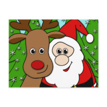 Selfie père Noël et Rudolph