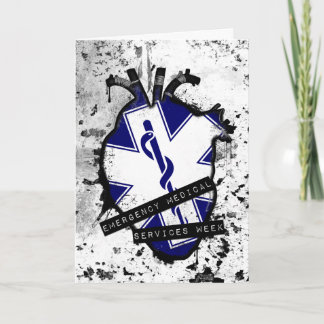 Cartes Pour Fêtes Annuelles semaine de services médicaux de secours