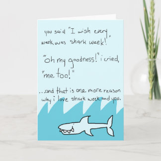 Cartes Pour Fêtes Annuelles Semaine du requin Valentine