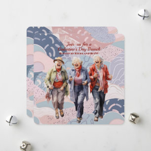 Cartes Pour Fêtes Annuelles Senior Ladies Galentine's Day Brunch