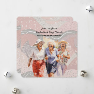Cartes Pour Fêtes Annuelles Senior Ladies Galentine's Day Brunch