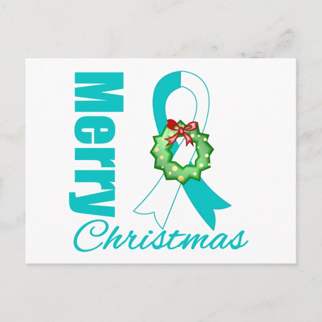 Cartes Pour Fêtes Annuelles Sensibilisation au cancer du col utérin Joyeux rub (Devant)