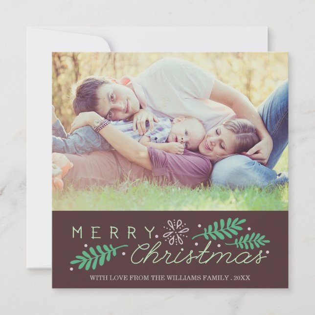 Cartes Pour Fêtes Annuelles Sentimental | Joyeux Noël mignonne Feuille photo (Devant)